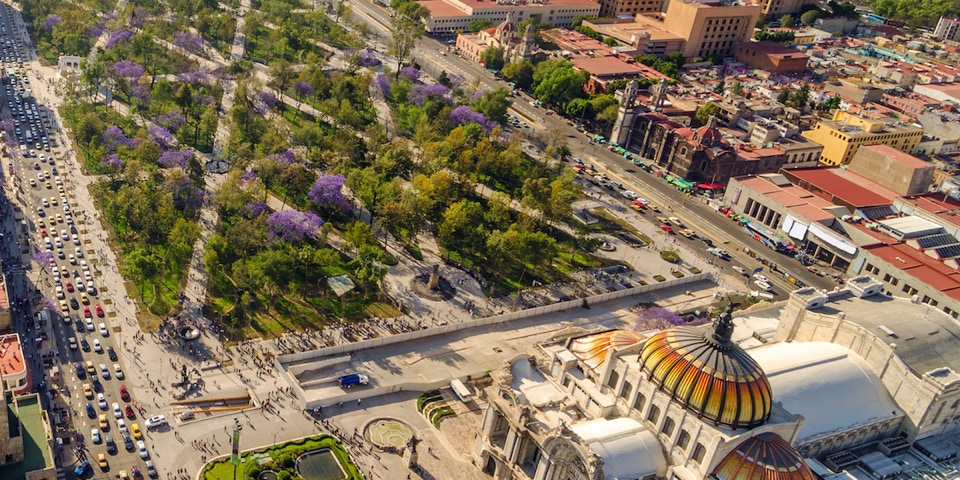 Mexico City, park, XVI Century, Bellas Artes, Alameda