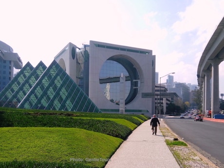 Architecture, Santa Fe, Mexico City, Agustin Hernandez, bridge, train, avenue, urban